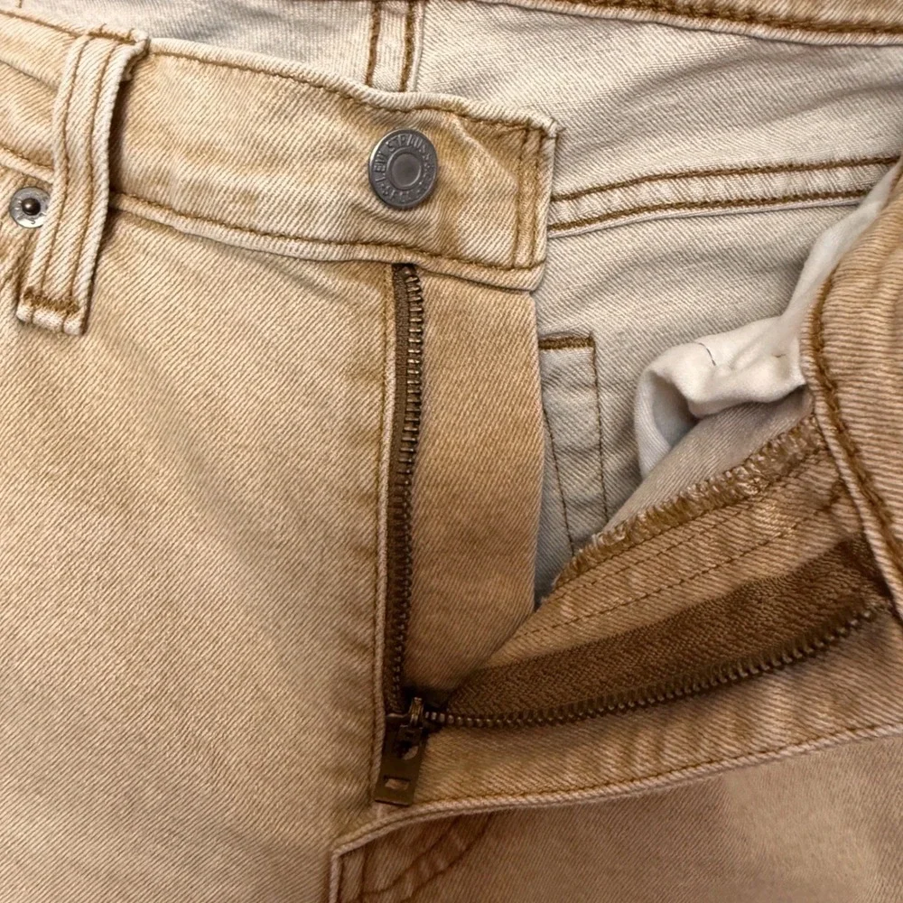 Levi's Tan 511 Slim Fit Jeans 34x32 Khaki Denim Streetwear Casual